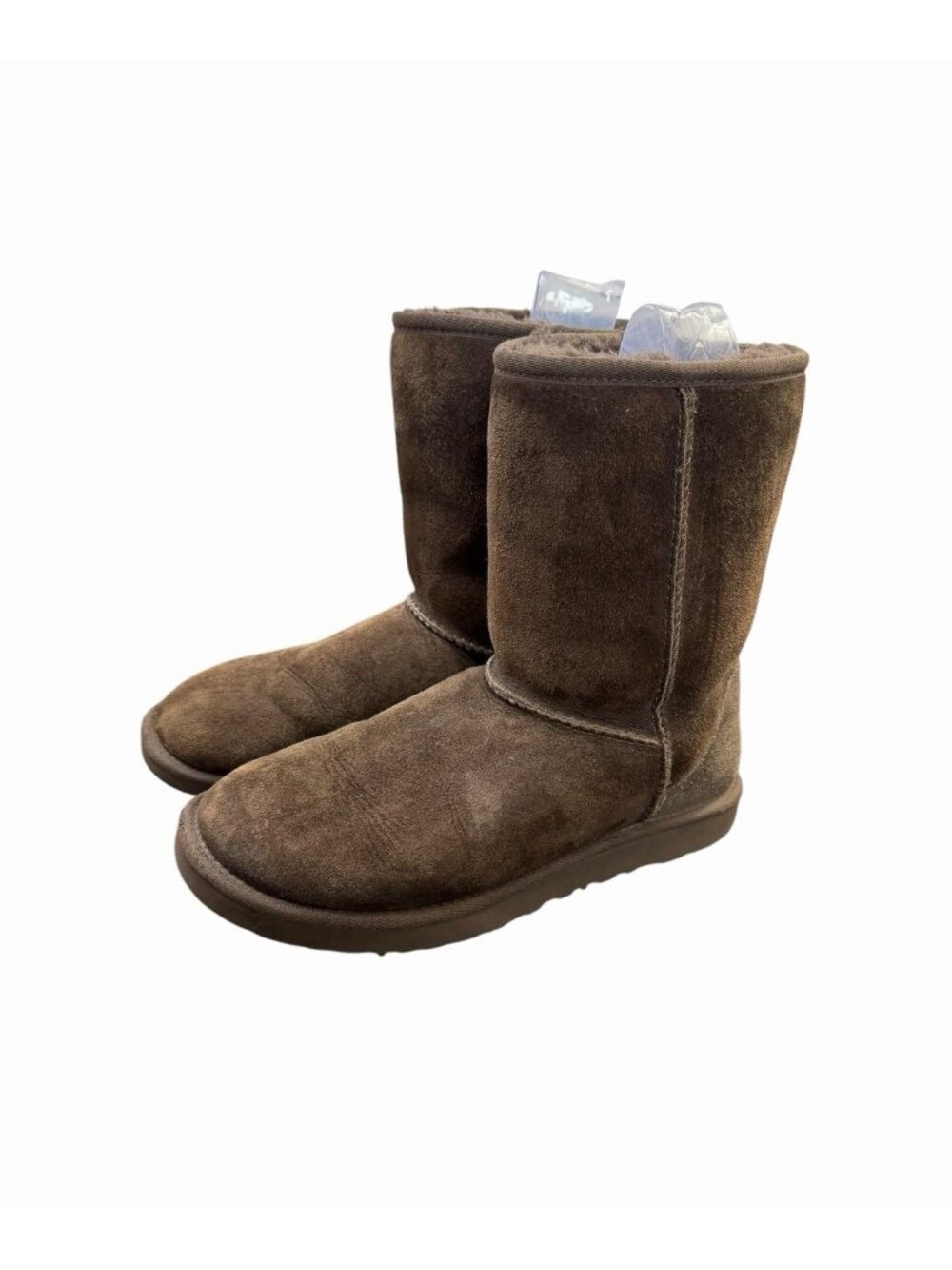 UGG Australia Classic Short II Brown Suede Sheepskin Boots Women’s Size 8